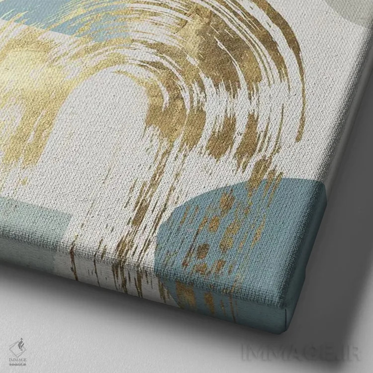 تابلو هندسی ساده ۱ اثر اما پیل - نمای نزدیک بافت بوم