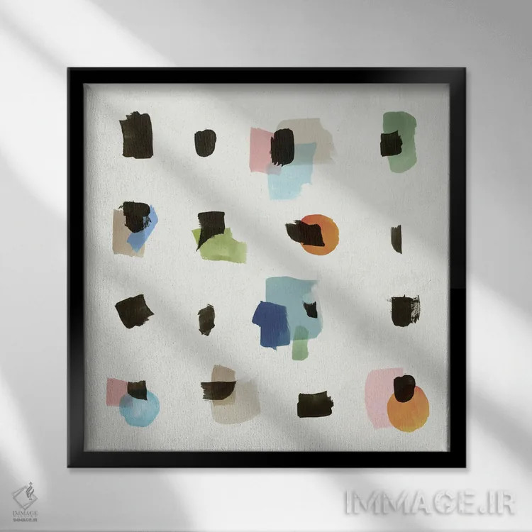 تابلو چیزهای کوچک اثر اما پیل - نمای قابدار مشکی