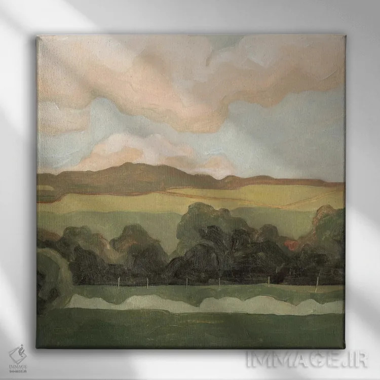 تابلو شبهنگام اخرایی ۱ اثر اما اسکاروی - نمای روبهرو روی دیوار