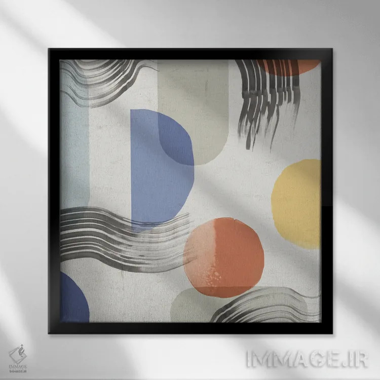 تابلو هندسههای چندمنظوره ۱ اثر اما پیل - نمای قابدار مشکی