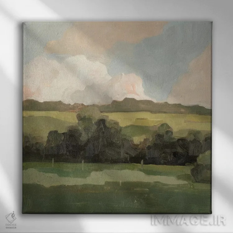 تابلو شبهنگام اخرایی ۲ اثر اما اسکاروی - نمای روبهرو روی دیوار