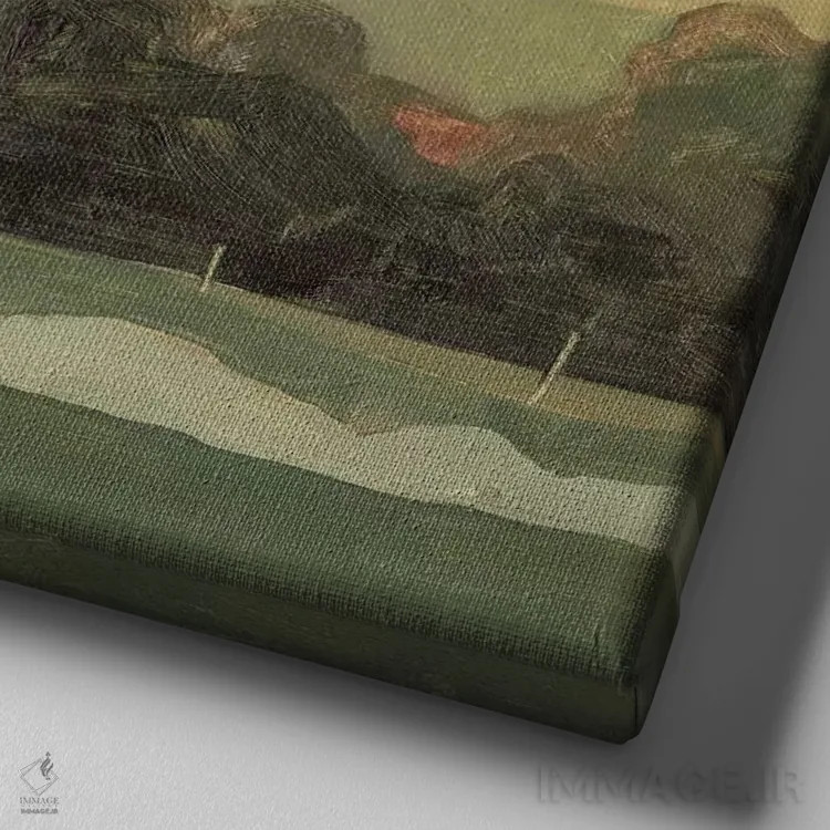 تابلو شبهنگام اخرایی ۱ اثر اما اسکاروی - نمای نزدیک بافت بوم