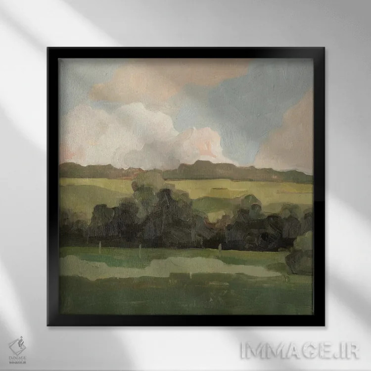 تابلو شبهنگام اخرایی ۲ اثر اما اسکاروی - نمای قابدار مشکی