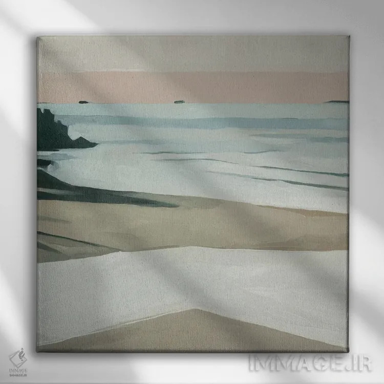 تابلو خطوط ساحلی ۲ اثر اما اسکاروی - نمای روبهرو روی دیوار