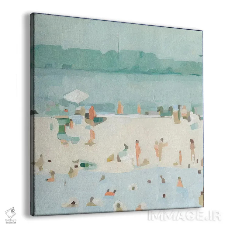 تابلو نوار شن شیشه دریا ۱ اثر اما اسکاروی - نمای پرسپکتیو محصول