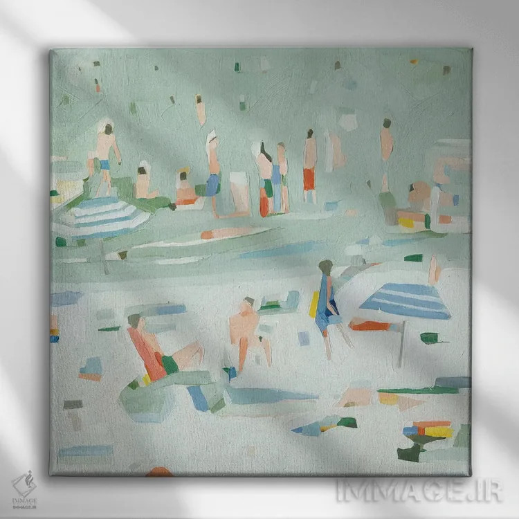 تابلو کاغذ رنگی تابستانی ۲ اثر اما اسکاروی - نمای روبهرو روی دیوار