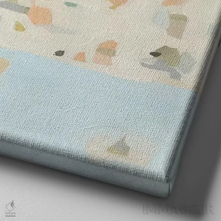 تابلو نوار شن شیشه دریا ۲ اثر اما اسکاروی - نمای نزدیک بافت بوم