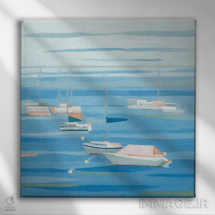 تابلو مسابقه قایقرانی تابستانی ۱ اثر اما اسکاروی - نمای روبهرو روی دیوار