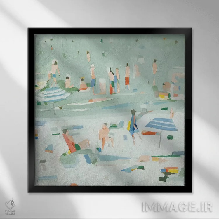 تابلو کاغذ رنگی تابستانی ۲ اثر اما اسکاروی - نمای قابدار مشکی