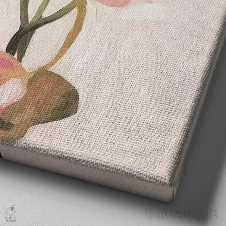 تابلو شقایقهای تابستانی ۳ اثر اما اسکاروی - نمای نزدیک بافت بوم