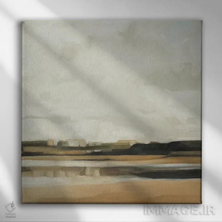 تابلو پیادهروی در جزر و مد ۲ (سواحل آلمان) اثر اما اسکاروی - نمای روبهرو روی دیوار
