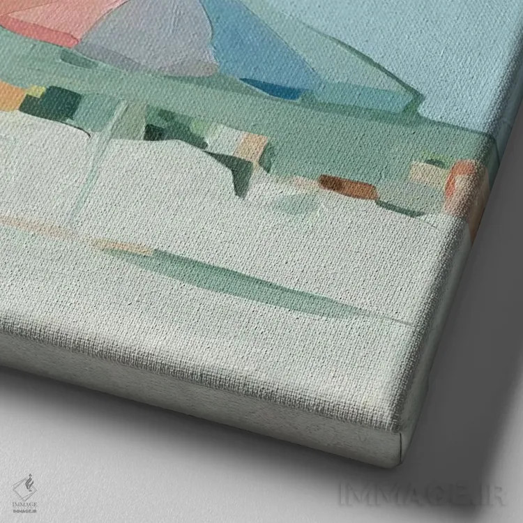 تابلو پالت تابستانی ۲ اثر اما اسکاروی - نمای نزدیک بافت بوم