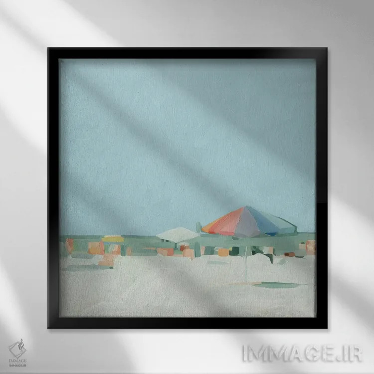 تابلو پالت تابستانی ۲ اثر اما اسکاروی - نمای قابدار مشکی
