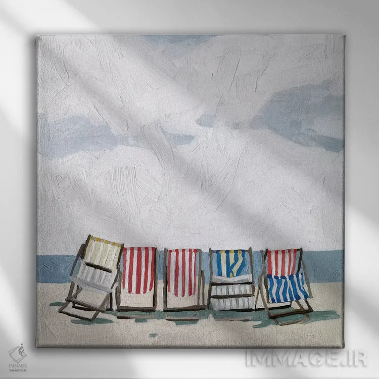 تابلو سفر به ساحل ۱ اثر اما اسکاروی - نمای روبهرو روی دیوار