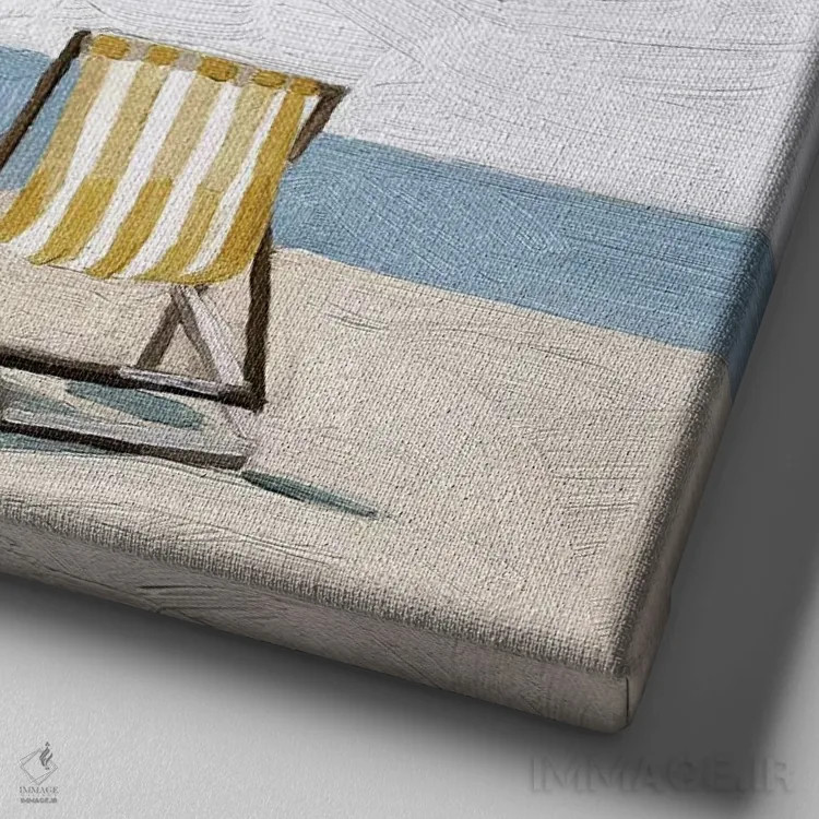 تابلو سفر به ساحل ۲ اثر اما اسکاروی - نمای نزدیک بافت بوم