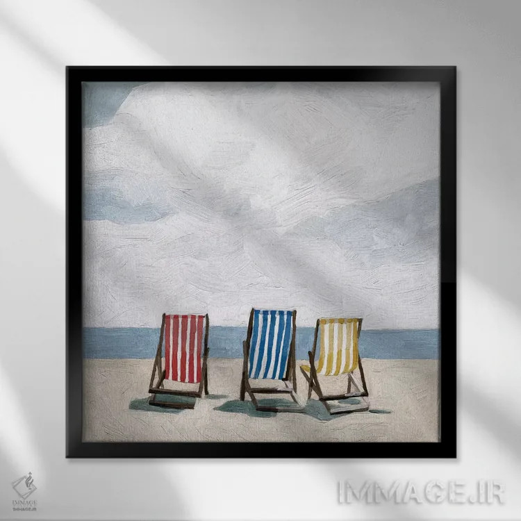 تابلو سفر به ساحل ۲ اثر اما اسکاروی - نمای قابدار مشکی