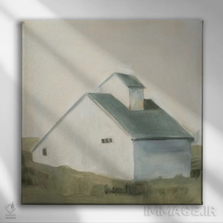 تابلو انبار آرام ۱ اثر اما اسکاروی - نمای روبهرو روی دیوار