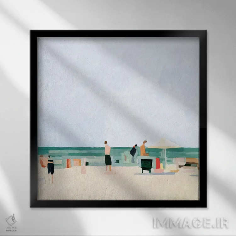 تابلو تعطیلات خانوادگی ۱ اثر اما اسکاروی - نمای قابدار مشکی