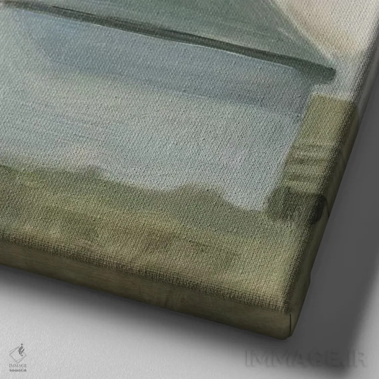 تابلو انبار آرام ۱ اثر اما اسکاروی - نمای نزدیک بافت بوم