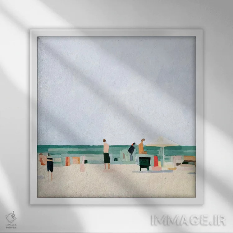 تابلو تعطیلات خانوادگی ۱ اثر اما اسکاروی - نمای قابدار سفید