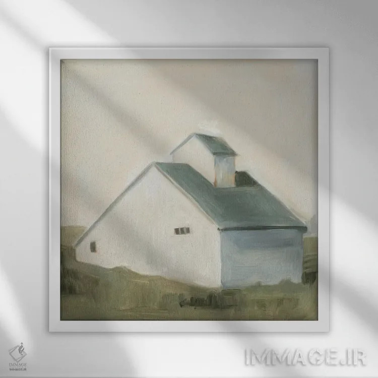 تابلو انبار آرام ۱ اثر اما اسکاروی - نمای قابدار سفید