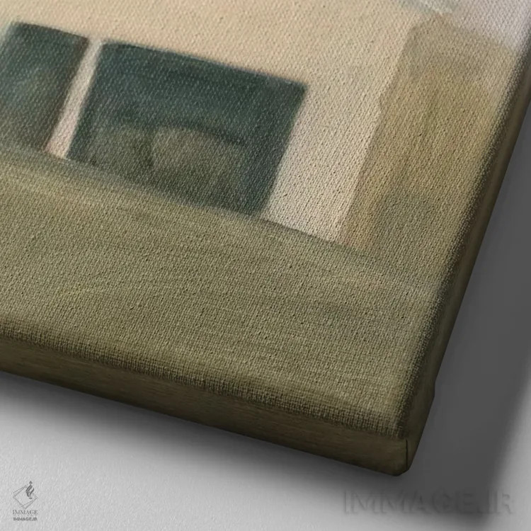 تابلو انبار آرام ۴ اثر اما اسکاروی - نمای نزدیک بافت بوم