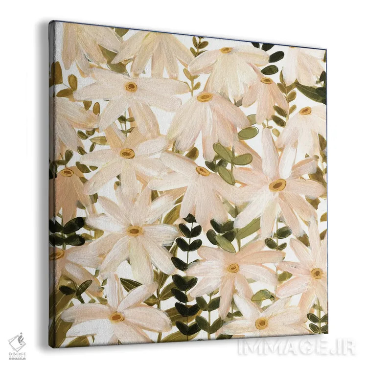 تابلو مزرعه مروارید ۲ (گل داوودی) اثر اما اسکاروی - نمای پرسپکتیو محصول