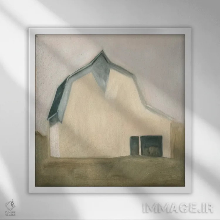 تابلو انبار آرام ۴ اثر اما اسکاروی - نمای قابدار سفید