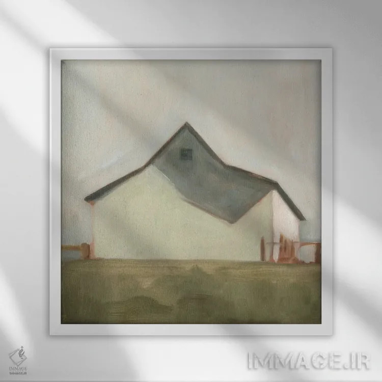 تابلو انبار آرام ۵ اثر اما اسکاروی - نمای قابدار سفید