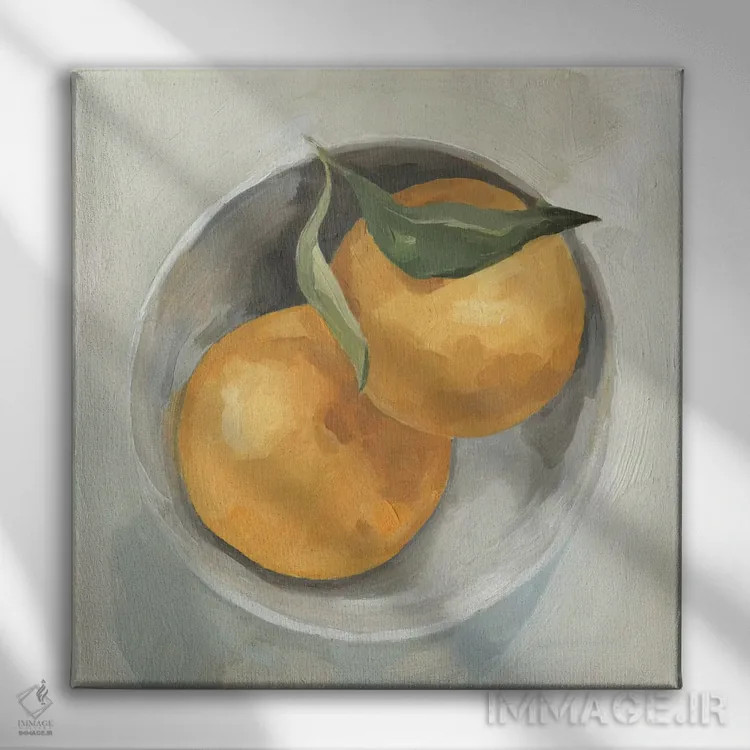 تابلو کاسه میوه ۲ اثر اما اسکاروی - نمای روبهرو روی دیوار