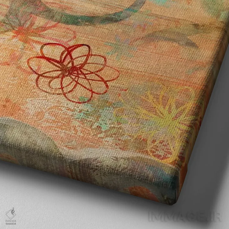 تابلو روزهای شاد ۲ اثر امیلی دان - نمای نزدیک بافت بوم