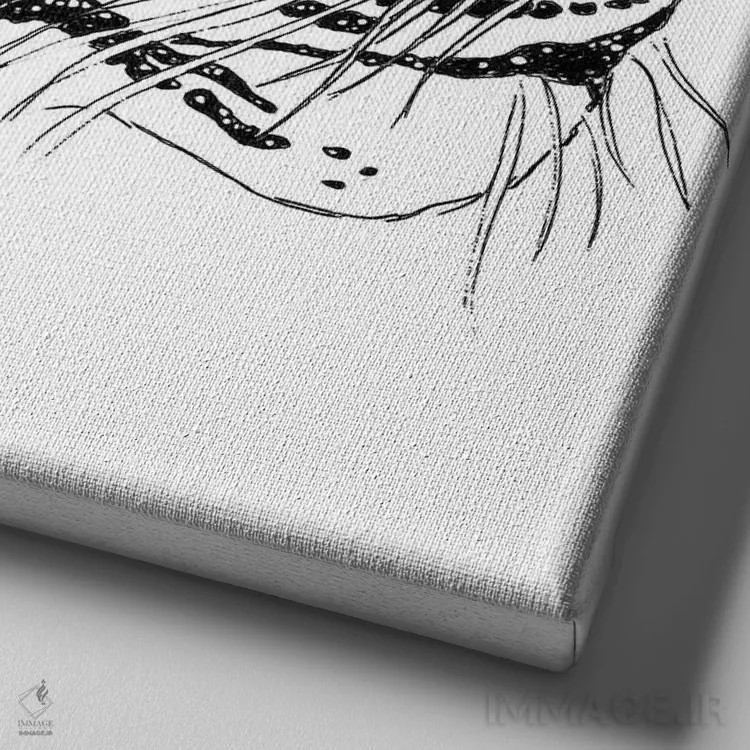 تابلو درخشان و سوزان اثر الا مازور - نمای نزدیک بافت بوم