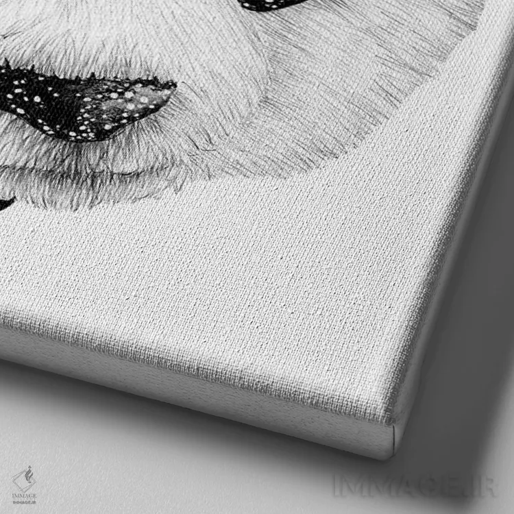 تابلو پاندای کیهانی اثر الا مازور - نمای نزدیک بافت بوم