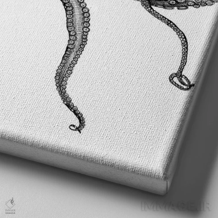 تابلو هشتپای کیهانی اثر الا مازور - نمای نزدیک بافت بوم