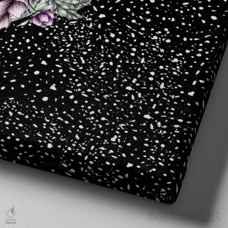 تابلو شکفتن ماه (نگارش رنگی) اثر الا مازور - نمای نزدیک بافت بوم