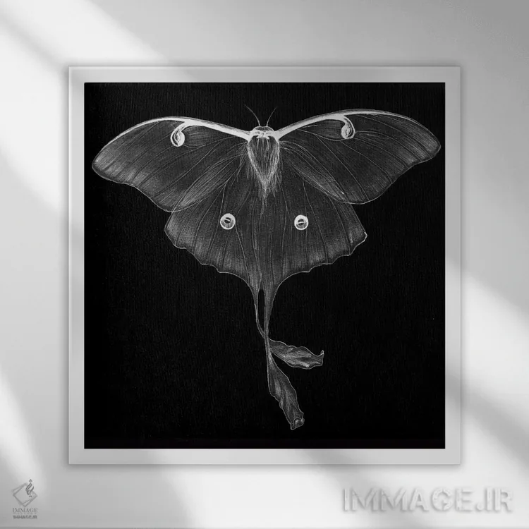 تابلو شبتابی اثر الا مازور - نمای قابدار سفید