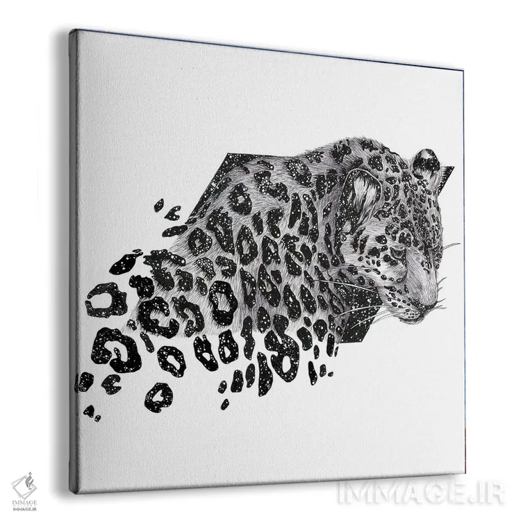 تابلو پلنگ کیهانی اثر الا مازور - نمای پرسپکتیو محصول