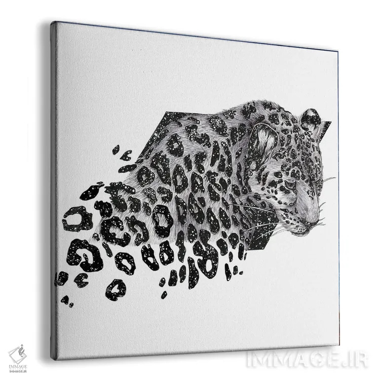 تابلو پلنگ کیهانی اثر الا مازور - نمای پرسپکتیو محصول