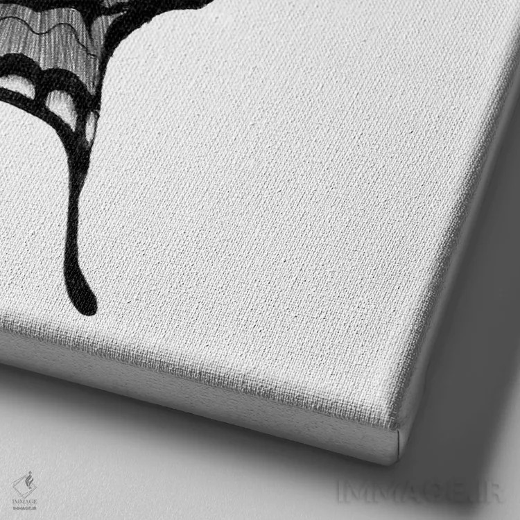 تابلو بالهای پروانه اثر الا مازور - نمای نزدیک بافت بوم