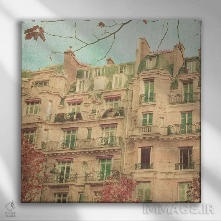 تابلو آوریل در پاریس ۲ اثر امیلی ناواس - نمای روبهرو روی دیوار