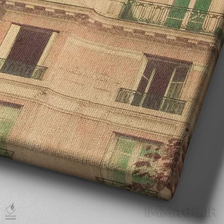 تابلو آوریل در پاریس ۲ اثر امیلی ناواس - نمای نزدیک بافت بوم