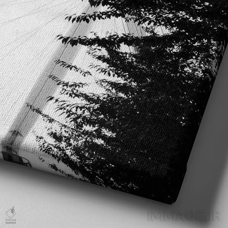 تابلو منظره لندن ۳ اثر امیلی ناواس - نمای نزدیک بافت بوم