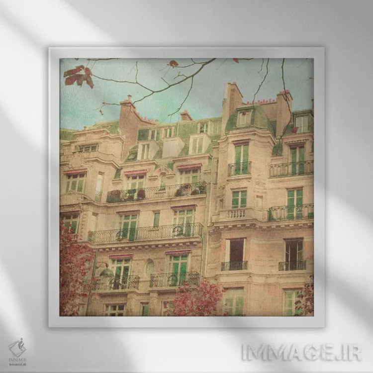 تابلو آوریل در پاریس ۲ اثر امیلی ناواس - نمای قابدار سفید