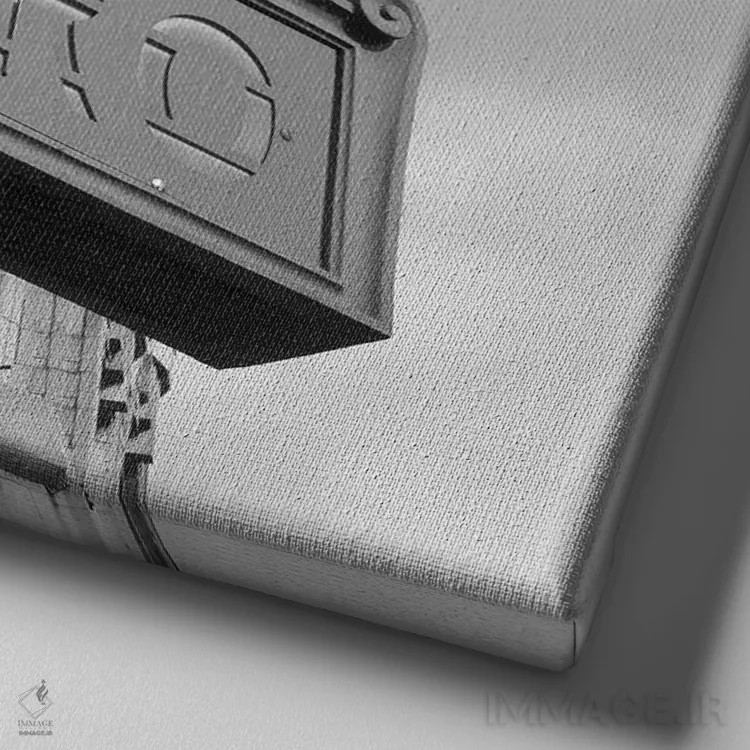 تابلو منظره پاریس ۳ اثر امیلی ناواس - نمای نزدیک بافت بوم