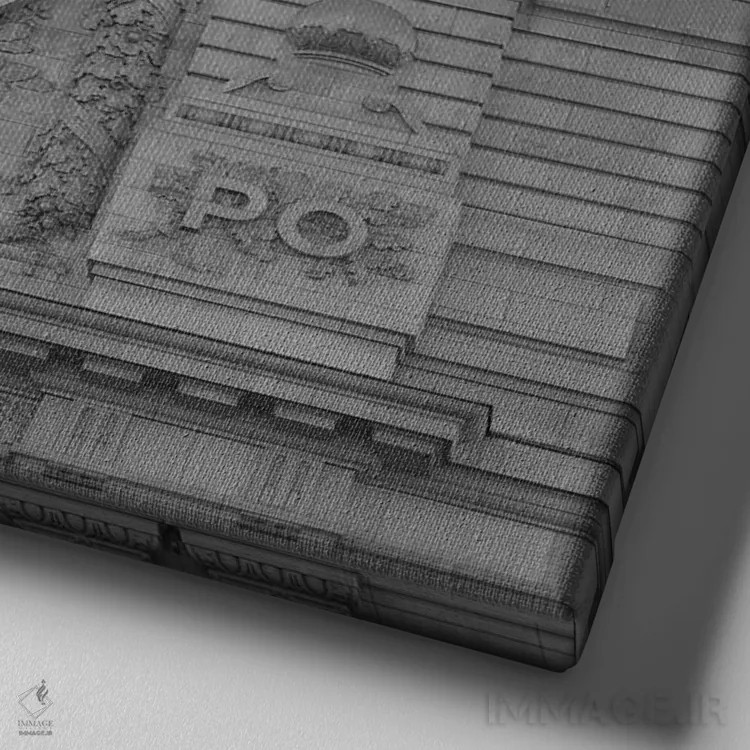 تابلو منظره پاریس ۴ اثر امیلی ناواس - نمای نزدیک بافت بوم