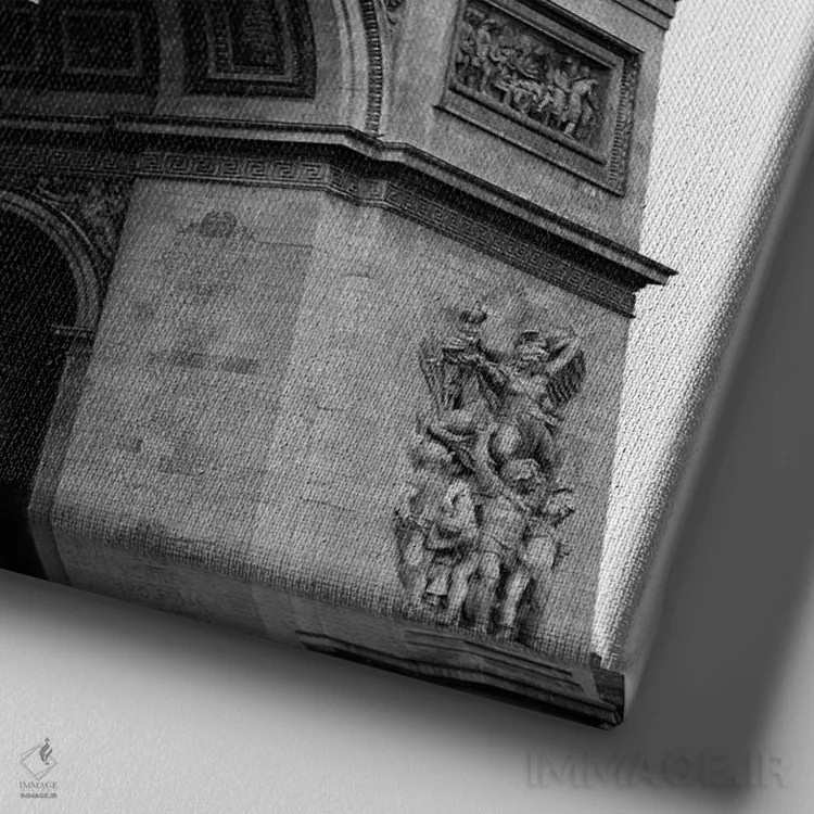 تابلو مناظر پاریس ۱ اثر امیلی ناواس - نمای نزدیک بافت بوم