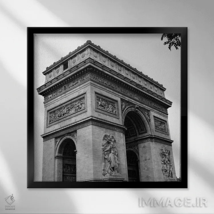 تابلو مناظر پاریس ۱ اثر امیلی ناواس - نمای قابدار مشکی