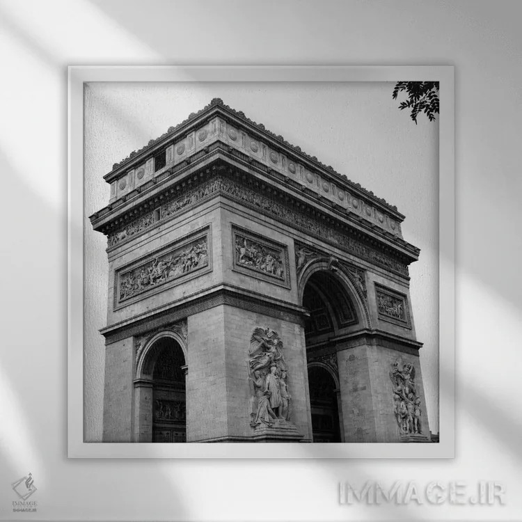 تابلو مناظر پاریس ۱ اثر امیلی ناواس - نمای قابدار سفید