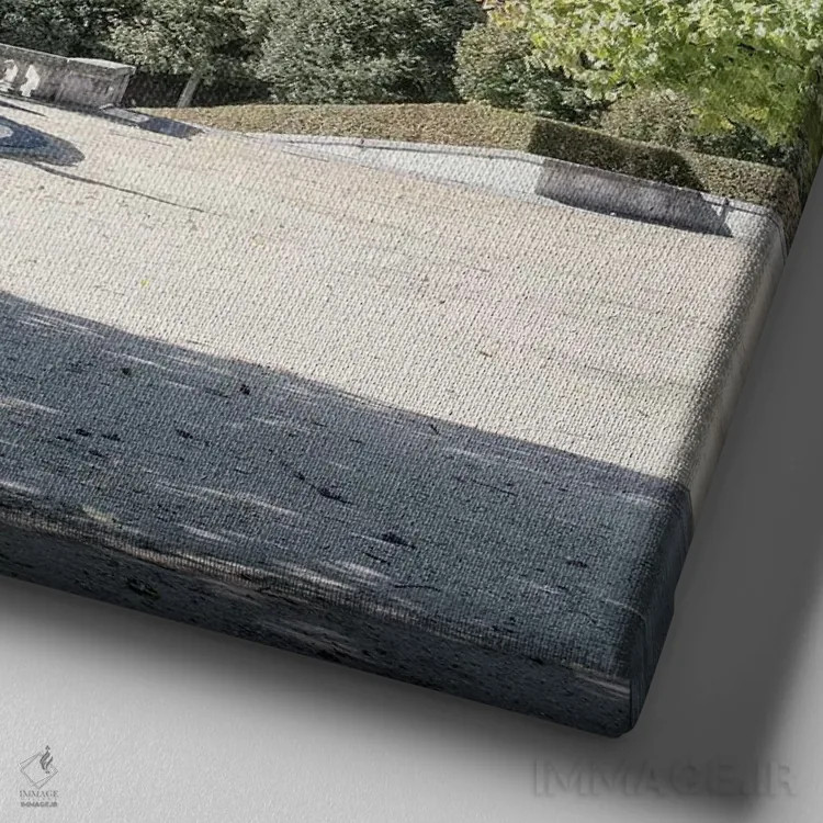 تابلو قدمزنی پاریسی ۳ اثر امیلی ناواس - نمای نزدیک بافت بوم