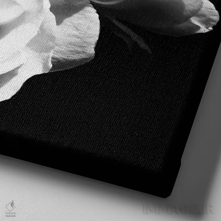 تابلو شکوفههای عاشقانهٔ باشکوه I اثر امیلی ناواس - نمای نزدیک بافت بوم